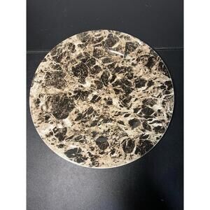 Villeroy & Boch 2000s Faux Marble Vitro-Porcelain Lazy Susan Display Plate, 11”